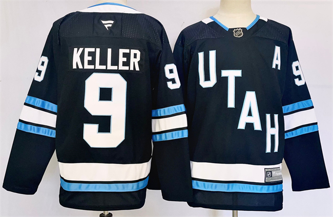 Men's Utah Hockey Club #9 Clayton Keller Navy Stitched Jersey Men's Utah Hockey Club #9 Clayton Keller Navy Stitched Jersey